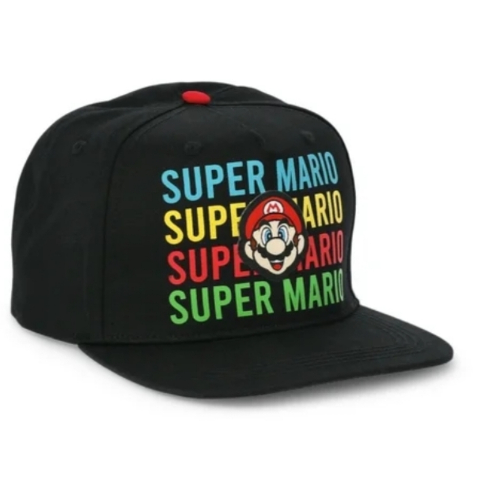 Super Mario Boys Cotton Snapback Hat One Size Fits Most Adjustable Baseball Cap